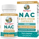 MARYRUTH'S Organics NAC Supplement N-Acetyl Cysteine | 2 Month Supply | NAC 1000mg per Serving | Vegan Capsules | Gluthamine Precursor | Amino Acid | Non-GMO | Gluten Free | 120 Count | 60 Servings