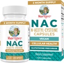 MaryRuth Organics NAC Suplemento N-Acetyl Cysteine TENIDO 2 Mes de Suministro TEN NAC 1000mg por Serving ANTE Vegan Capsules ANTE Gluthamine Precursor TEN Amino Acid TENIDO NO-GMO TEN Gluten Free TEN 120 Conde ANTE 60 Servings