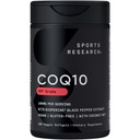 Sports Research CoQ10 (100mg) Enhanced w/Coconut Oil & Bioperine (Black Pepper) for Better Absorption ¦ Vegan Certified, Non-GMO Verified (120 Veggie Softgels)