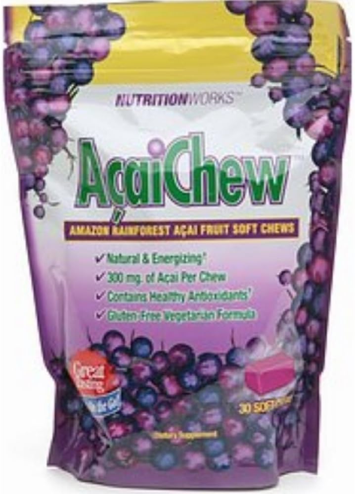Nutrición trabaja Rainforest Acai Chews, 30-Count Bags