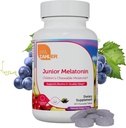 Zahler Junior Melatonina, Grapa Natural, 60 Tablas Chewable (1 mg por Tablet)