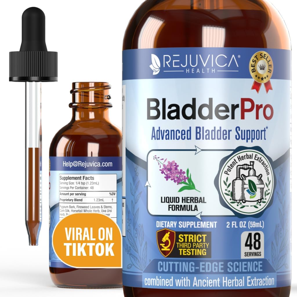 Rejuvica Health BladderPro for Hombre and Women - Suplemento de soporte para vejiga - Entrega líquida para una mejor absorción - semillas de calabaza, Uva Ursi, Goldenrod y Más