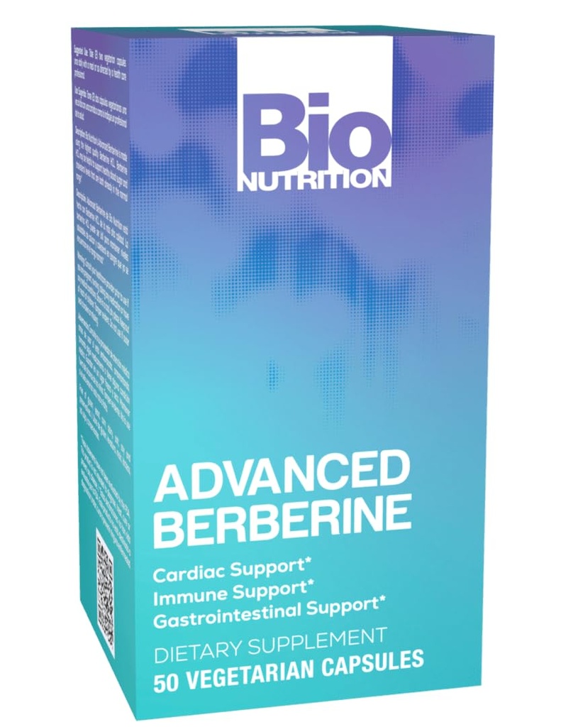 Bio Nutrition Advanced Berberine 50 Vegetarian Capsules ← 1.200 Milligram Berberine Silencio Immune System
