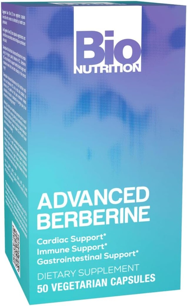 Bio Nutrition Advanced Berberine 50 Vegetarian Capsules ← 1.200 Milligram Berberine Silencio Immune System