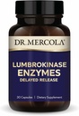 Dr. Mercola Lumbrokinase Enzymes - Delayed Release Formula - Suplemento dietético para Cardiovascular &amp; Energy Support - No Gluten-Free &amp; Soy-Free - 30 Capsules (30 Servimientos)