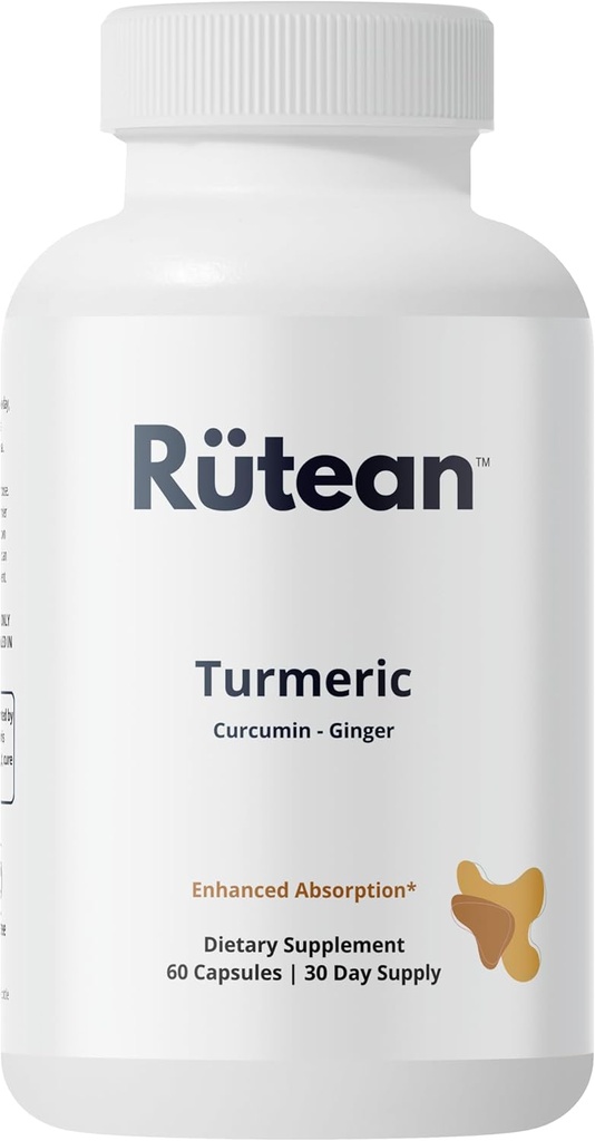 Cápsulas Turméricas - Cápsulas de Curcumina de alta potencia con Ginger &amp; Black Pepper - Soporte Conjunto - 60 cápsulas