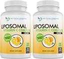 Vitamina Liposomal C 1400mg Por Serving - Alta Absorción Ácido ascórbico, Vitamina Lipo-esférica Complejo de Apoyo Inmune Suplemento w / Potentes Antioxidantes y Booster Collagen, (180 Veggie Caps 2 Pack)