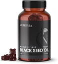 Nutriissa Black Seed Oil + Elder Berry Gummies – Cold-Presed Black Cumin Seed Nigella Sativa Oil – EPEB Certified for Purity & Potency – 90 Blueberry Flavored Vegan Gummies