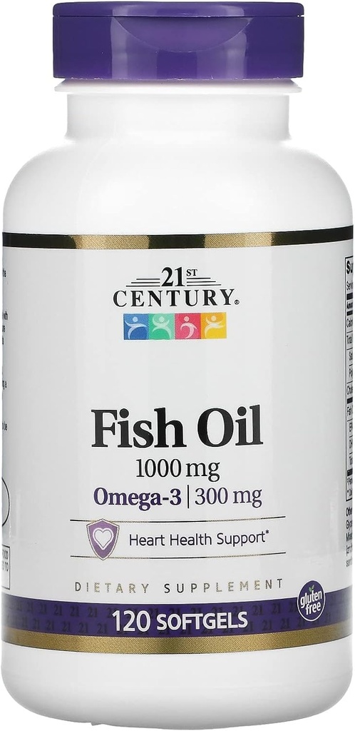 21th Century Fish Oil, 1,000 mg, 120 Softgels