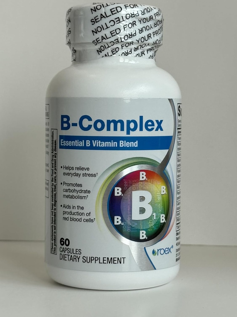 Roex Vitaminas TENIDO B-Complex ANTE 8 B Vitaminas TENIDO Formas biológicamente activas ← Cerebro &amp; Salud del Corazón TENIDA Energía Celular Metabolismo TENIDO Apoyo inmunitario 60 Conde
