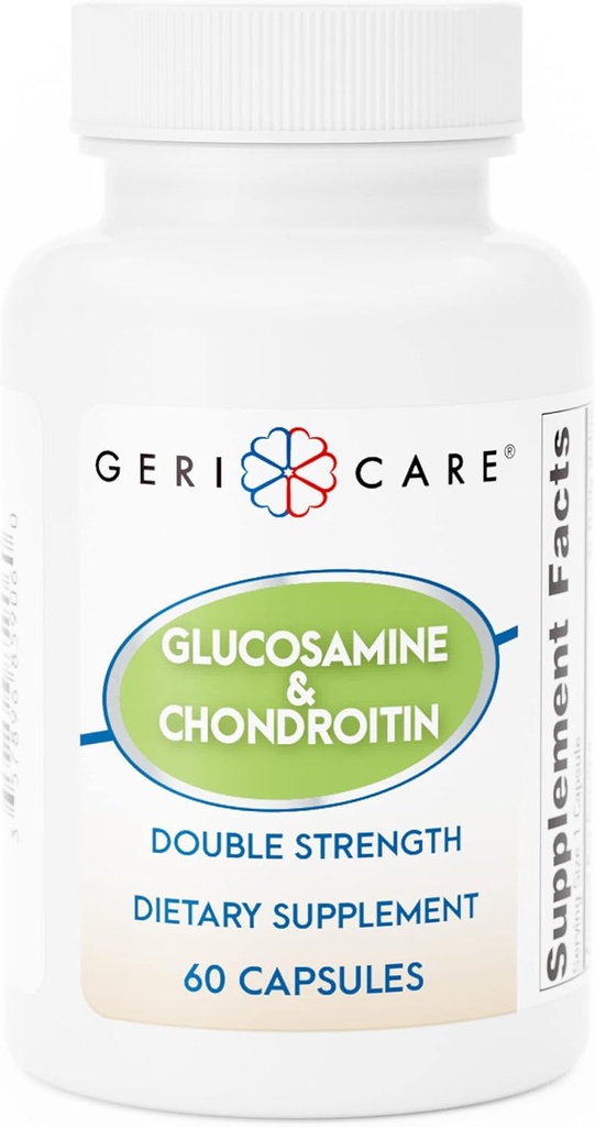 Glucosamina Gericare HCl 500 mg, Sulfato de condroitina 400 mg con cápsulas suplementarias de sodio 35 mg - Apoya la movilidad conjunta, promueve la salud de cartílago y la flexibilidad, 60 Cuenta (Pack of 1)
