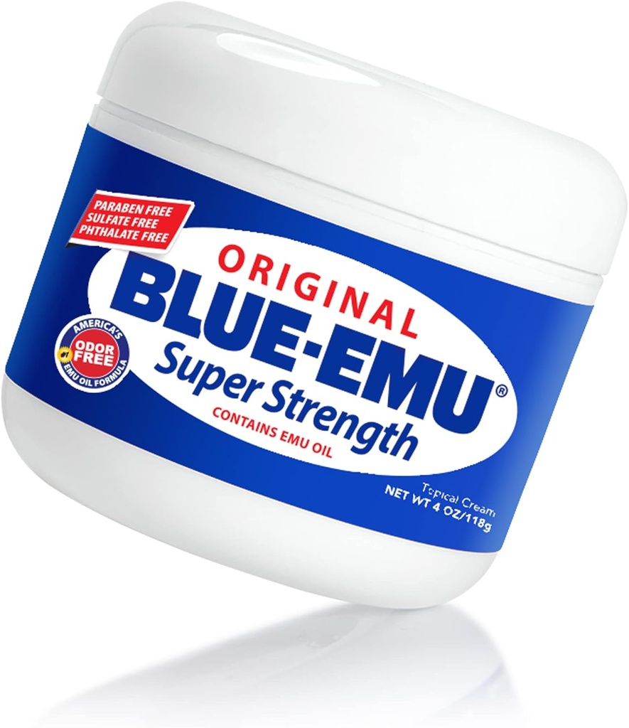 Blue-Emu Original Super Strength Cream, Soothing Muscle & Joint Support, 4 Oz