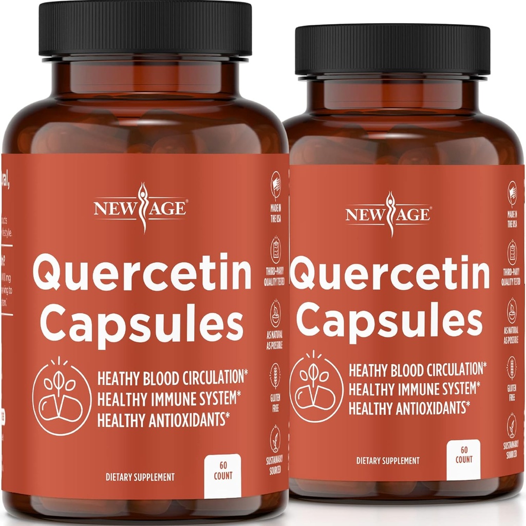 NEW AGE Quercetin 1000mg Quercetin Vegetarian Capsules 120 Cuenta