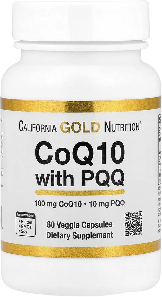 Lake Avenue Nutrition CoQ10 con PQQ, 100 mg, 60 cápsulas vegetales