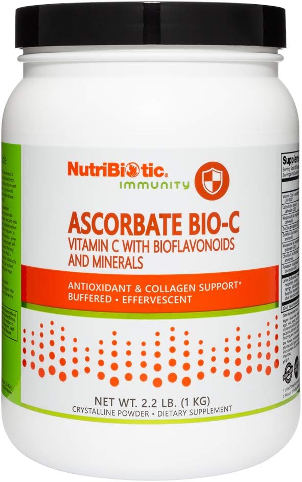 NutriBiotic - Ascorbate Bio-C, 2.2 Lb. peru Effervescent Vitamin C Powder with Lemon Bioflavonoids & Minerals Calcium, Magnesium, Zinc, Selenium &amp; More  durable for Bioavailable Antioxidant &amp; Collagen Support