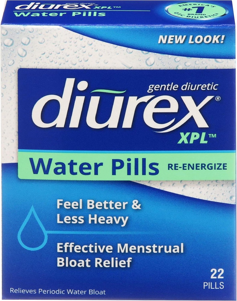 Diurex XPL Re-energizing Water Pills - Aliviar Bloating & Fatiga - 22 Conde