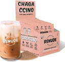 Renude Chagaccino - Chaga Mushroom Powder, Mushroom Coffee Drink Mix with Adaptogens, Natural Energy and Immune Support, Vegan, Keto, Zero Calorie Mushroom Blend Powder - 10 Servimientos