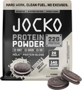 Jocko Fuel Mölk Whey Protein Powder - Keto, Probiotics, Digestive Enzymes, Amino Acids, Low Sugar Monk Fruit Blend - Supports Muscle Recovery & Growth (24 Servings, Cookies &amp; Cream)