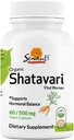 Capsulas de Shatavari Sewanti – Suplemento Herbal para Equilibrio Hormonal Femenino, Reproductivo Saludable y Lactación 60 cápsulas Vegan - 500 mg