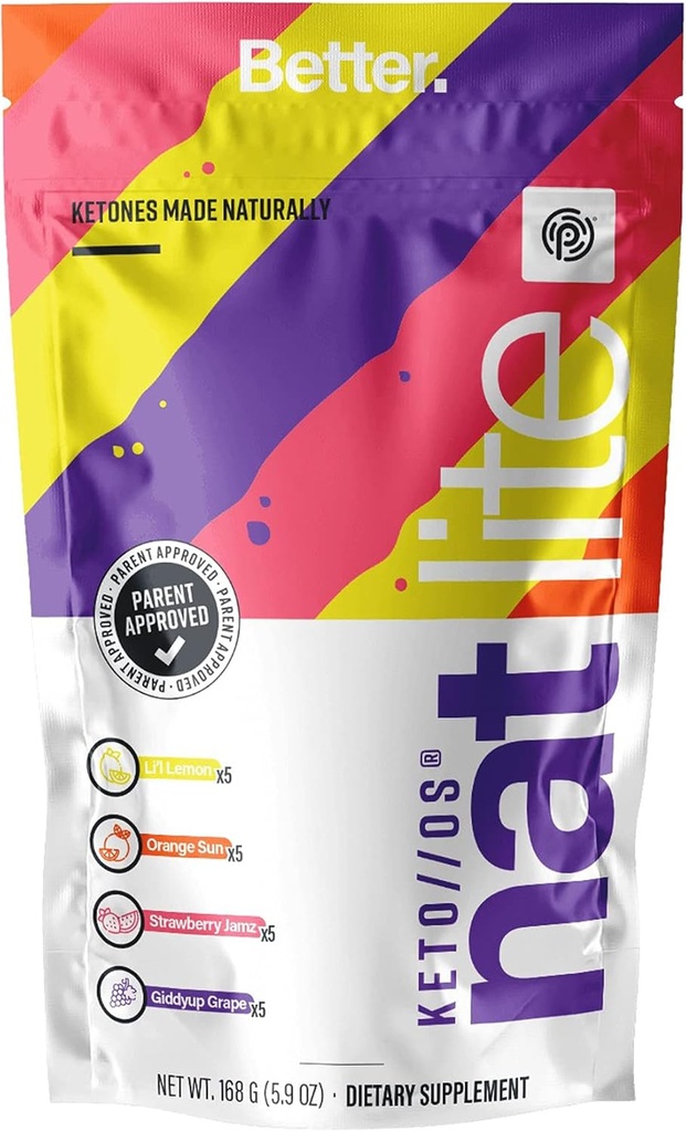Pruvit Keto//OS® NAT Lite Supplement for Improving Brain Function, Digestion and Boosting Metabolism 5.9 OZ - 20 Conde