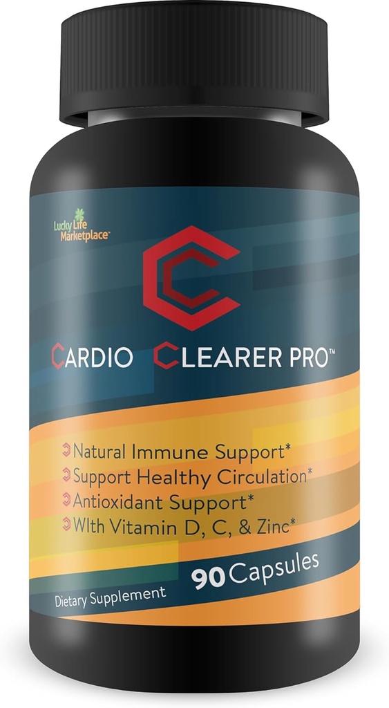 CC Cardio Clearer Pro - Natural Circulatory Health Support - Promote Healthy Blood Flow with Circulation Supplements - Vitamina C, Turmeric Curcumin, Ajo, Ginger - Support Cardiovascular Health