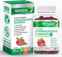 Renew Actives Ashwagandha 100MG per 4 Gummies – Memory, Focus &amp; Energy Boost – Usado tradicionalmente como un tónico rejuvenecedor – Vegan, Herbal Adaptogen – Hecho en Canadá – 60 Gummies