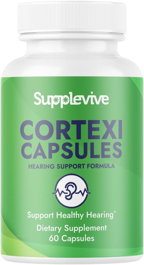 Cortexi Hearing Support Fórmula - Ear Tinnitus Alivio para Anillos, Tinnitus Suplemento " Hearing Vitamins to Help Silence The Noise, Safely and Naturally, 60 Capsules (1)