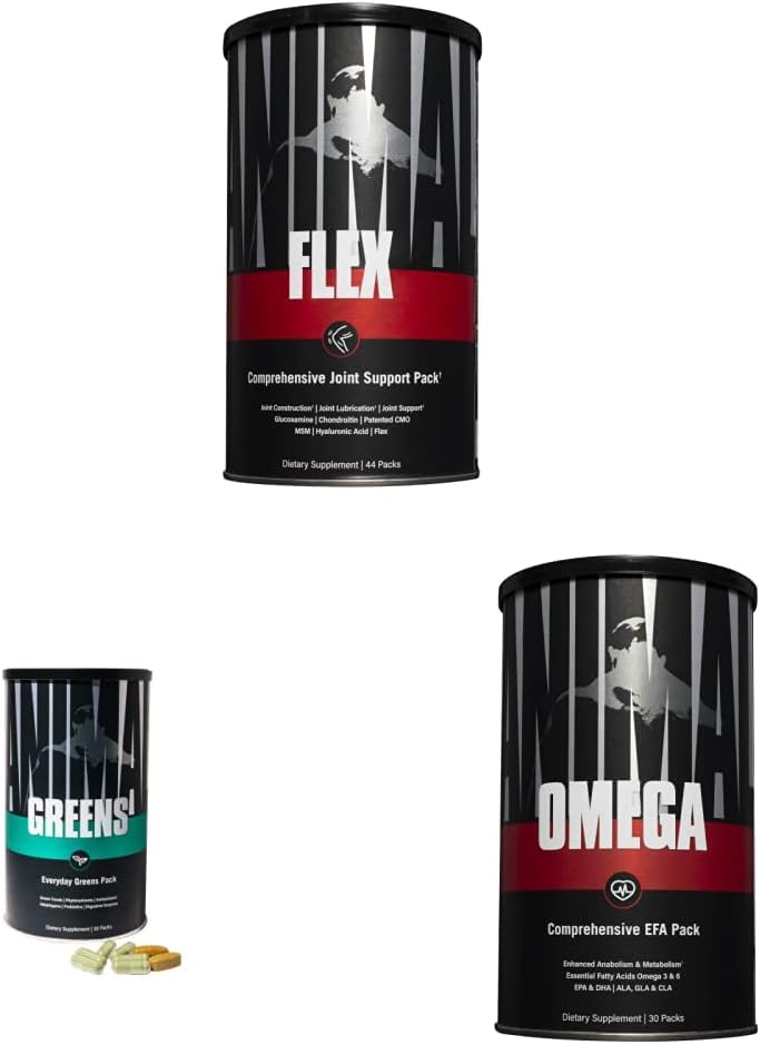 Animal Flex Soporte conjunto completo Omega ácidos grasos esenciales Verdes entera nutrición alimentaria