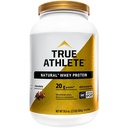 Verdadero Athlete Natural Whey Protein - Chocolate, 20g de Proteína por Servir - Probióticos para la Salud Digestiva, Hormona Gratis (2,5 libras de Polvo)