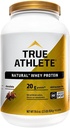 Verdadero Athlete Natural Whey Protein - Chocolate, 20g de Proteína por Servir - Probióticos para la Salud Digestiva, Hormona Gratis (2,5 libras de Polvo)