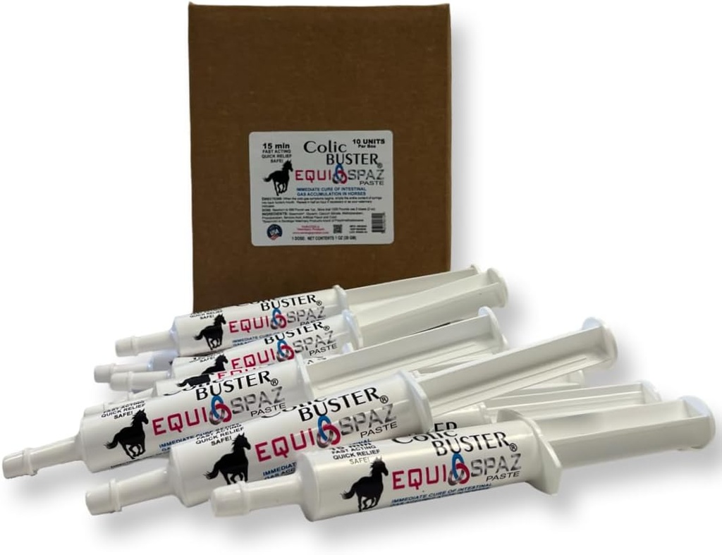 Suplemento de la digestión de caballos para la producción de gas intestinal inmediatamente lindo - Alivia el cólico en 15 minutos por Saratoga Veterinary Product (10 Packs)