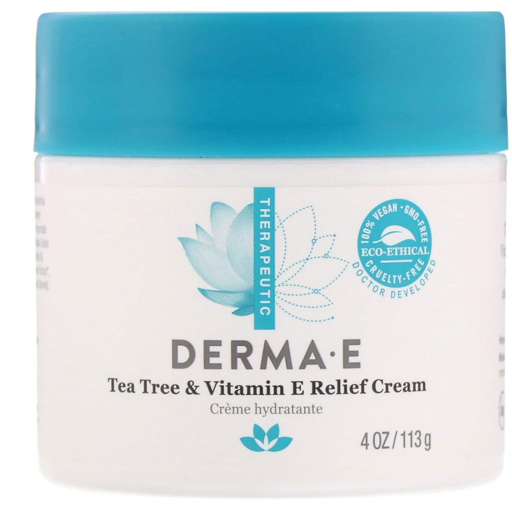 Derma E Tea Tree y Vitamina E Relief Cream, Pack de 2