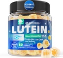 Lutein sin azúcar 20mg 40mg y Zeaxanthin Gummies for Eyes with Omega 3 (EPA 190mg & DHA 80mg), Lutein Suplementos Vitaminas Ojo Mangas Filled Plus Bilberry, Goji Berry &amp; Saffron, Vegan - 60 Condes