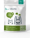 Holistic, All Natural Herbal Formula Eye and Vision Supplement for Dogs & Cats - Preserves The Health & Function of Eyes. Regulate Tear Stain, Dry Eye, & Vision Support by WellnergyPets 60ct