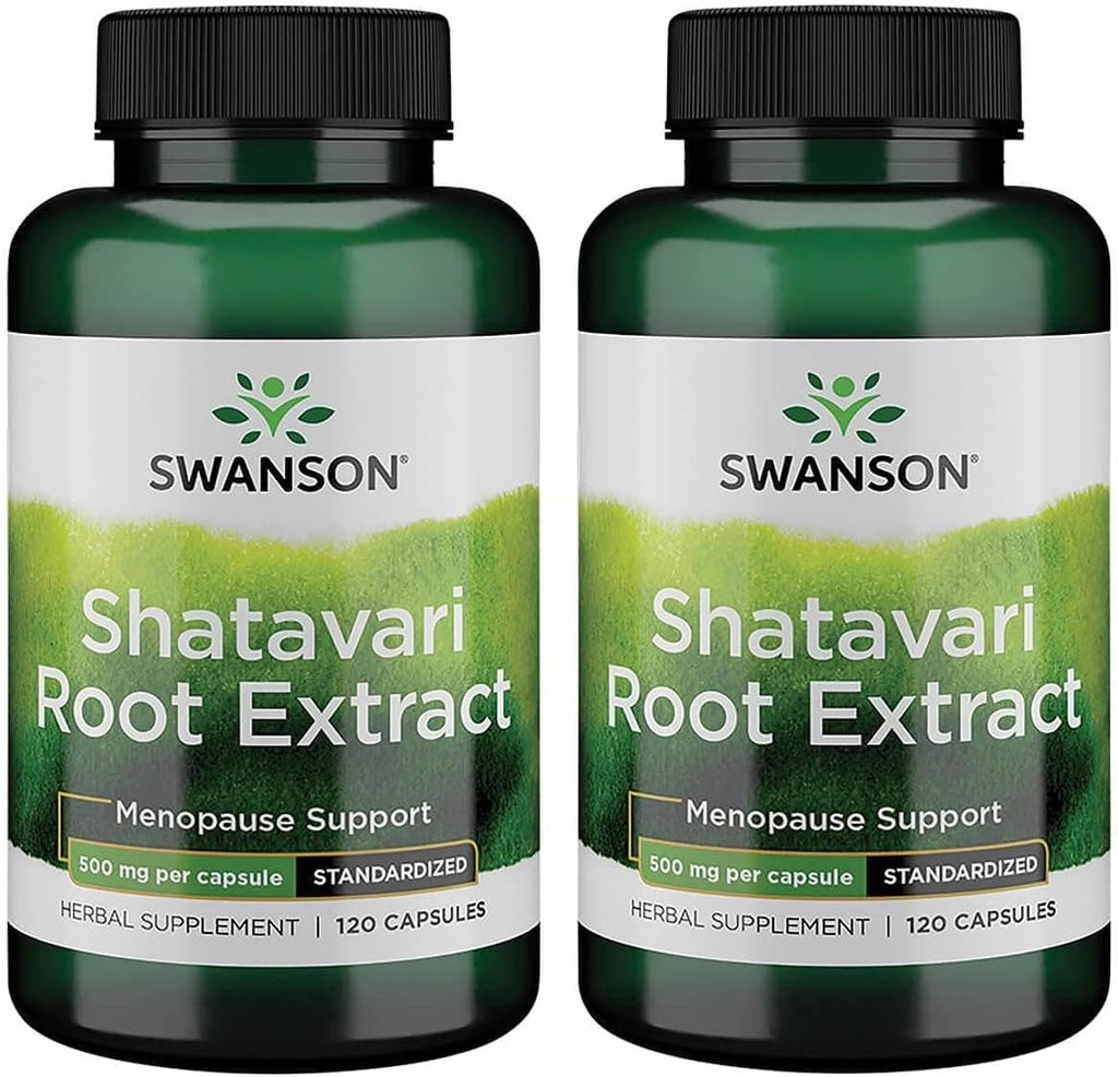 Swanson Shatavari Ayurvedic Rejuvenador Mujer 500 Milligrams 120 Capsules (2 Pack)