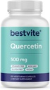 BESTVITE Quercetina 500mg (120 cápsulas vegetarianas) - No Stearates - No Silicon Dioxide - Vegan - No GMO - Gluten Gratis