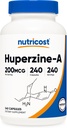 Nutricost Huperzine A Capsules 200mcg, 240 cápsulas - Non-GMO, Vegetarian Friendly