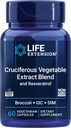 Ampliación de vida Extracto vegetal crucifero " Resveratrol, Broccoli, Cabbage, resveratrol, Supports Cellular Protection, Gluten-Free, Non-GMO, Vegetarian, 60 cápsulas