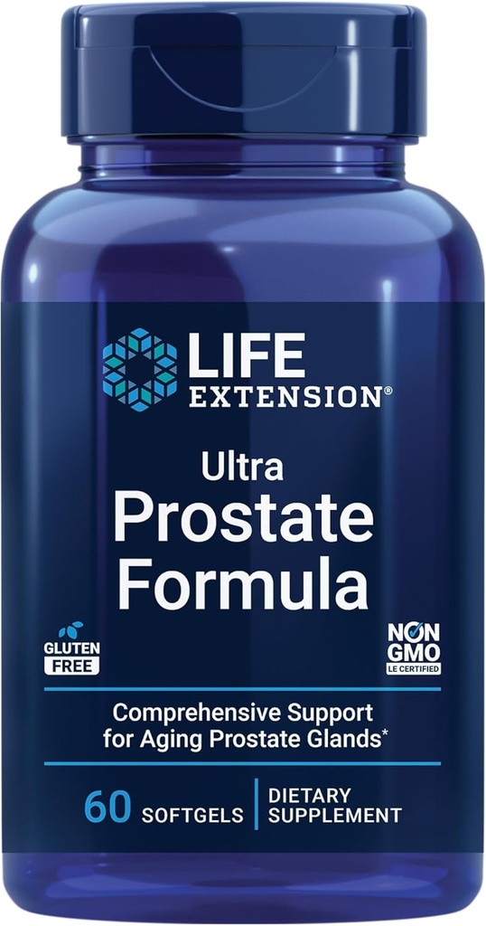 Life Extension Curcumin Turmeric & Ultra Prostate Formula with Saw Palmetto, 60 Capsules & 60 Softgels Bundle