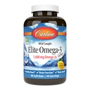 Carlson Elite Omega-3 Gems, 1600mg Omega-3s with EPA & DHA, Wild-Caught Norwegian Fish Oil, Lemon Flavor, 90 Softgels