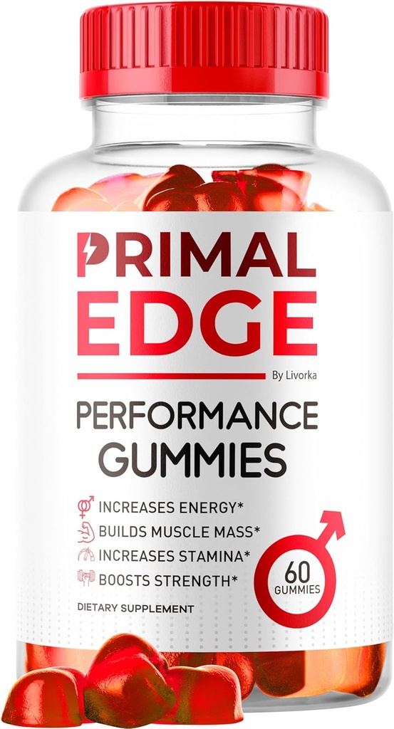 Primal Edge Mens Gummies, Primal Edge, Primal Edge Gummies, Primal Edge Advanced Formula Gummies, Primal Edge Suplemento Gummy, PrimalEdge Apoyo Suplemento Gummies, 60 Gummies para 1 Mes