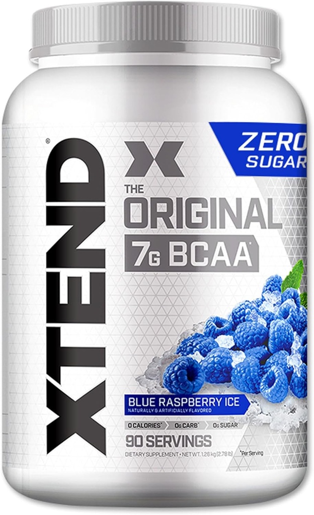 Xtend XTEND Original BCAA Powder 7g BCAA y 2.5g L-Glutamina, Sugar Free Post Workout Muscle Recovery Bebida con Aminoácidos para Hombres, 90 Servimientos