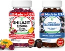 Lunakai USA Made Shilajit & Elderberry Gummies Bundle – Energy and Immune Support – Non-GMO & Delicious