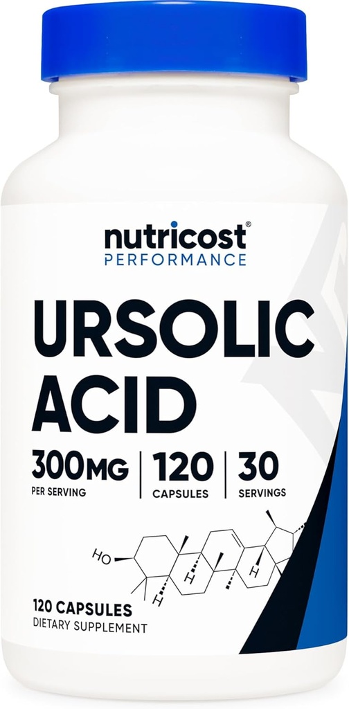 Nutricost Ácido ursoico 300mg, 120 cápsulas - Vegetariano, No GMO, Gluten Gratis, Soy Free