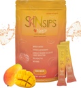 Skin Health & Energy Boost Drink Mix- Sugar Free, SOD B (TM), Antioxidants from French Melon Concentrate, On The Go Stick Packs, Mango, 30 Pack