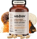 Mushroom adaptogénico Extracto de leones lince Mane, Reishi, Cordyceps, Chaga Suplemento, 60 cápsulas.