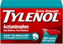 Tylenol Extra Strength Easy to Swallow Acetaminophen, Doin Reliever & Fever Reducer Caplets Coated for Adults with Gentleglide Technology, 500 mg Extra Strength Acetaminophen, 100 ct