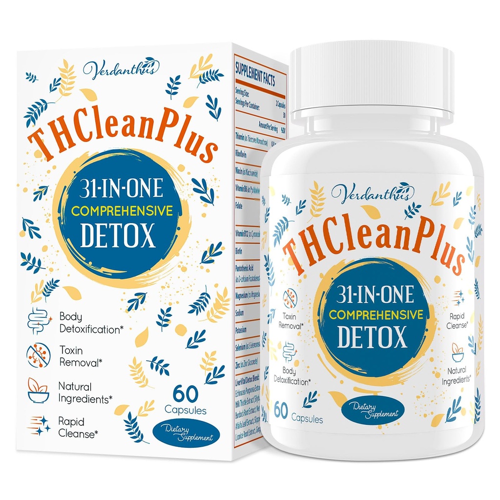 31-en-ONE Detox and Liver Cleanser, Full Body Detoxification, Toxins Cleaner for Liver, Kidney, Natural Herbal Formula, Support Immune & Mood, 60 cápsulas