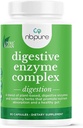 Complejo Nbpure Vegan Digestive Enzyme – Daily Bloating, Gas, " Food Digestive Support for Women " Hombre – 12 Enzymes " 3 Herbs – Lactase, Protease, Lipase, Ginger, Cinnamon, Peppermint + Más
