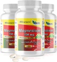 América Medic &amp; Science Magnesium 250 mg (150 cápsulas) ← Pack of 3 Bottles ← Magnesium Oxide Suplemento para Hombres y Mujeres Silenciosos Soportes saludables Nerve y funciones musculares TENCIÓN
